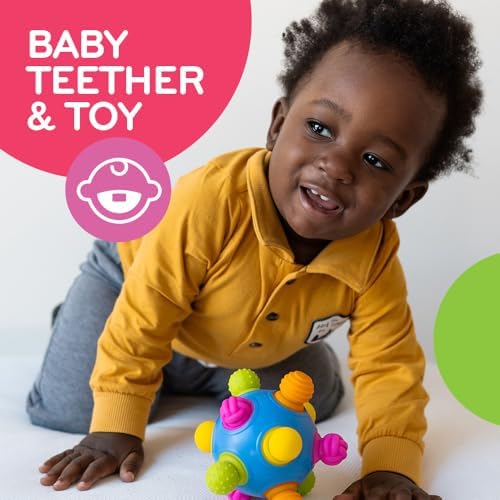 Mobi Woblii Sensory Ball - Sensory Activities for Toddlers and Kids, BPA-Free and Food Grade Silicone Teething Toy, Montessori Learning Games - for 3 Month Old and Up - Image 5