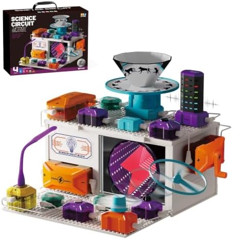 STEM Electronics Kit for Kids 3+, 45 Circuit Parts, 380 Experiments by HOMHAPY