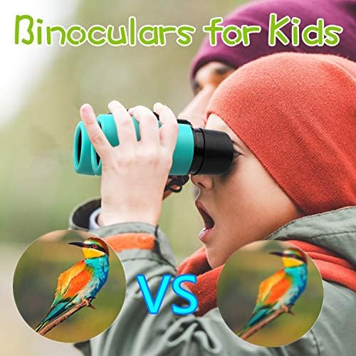 Scotamalone Kids Binoculars Shock Proof Toy Binoculars Set for Age 3-12 Years Old Boys Girls Bird Watching Educational Learning Hunting Hiking Birthday Presents - Image 4