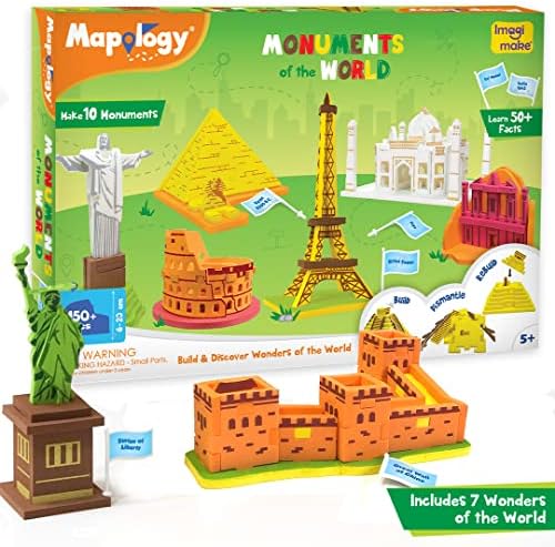 Imagimake Mapology - Monuments of the World, Build 10 Famous Landmarks by Imagimake