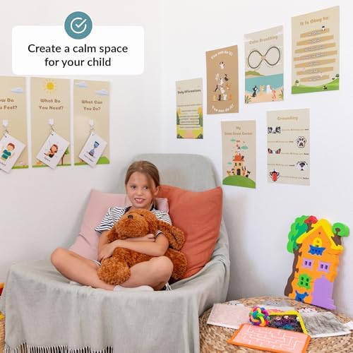 ODOXIA Calm Down Corner Kit for Classrooms | Sensory Tools for Kids | Includes Plush, Posters, Solutions Wall, Fidget Toys | Special Education - Image 2