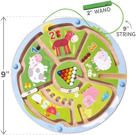 HABA Busy Board for Toddlers 2-4: Number Maze Magnetic Puzzle Game - Toddler Travel Toys for Preschoolers, STEM Toy Encourages Color Recognition, Fine Motor & Counting - Image 3