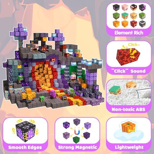Magnetic Blocks, 100PCS Toys Building Cube Birthday Gifts for Kids - Image 3