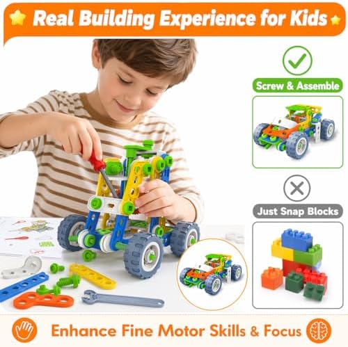12 in 1 STEM Toys for 4 5 6 7 8+ Year Old Boy Girl Birthday Gifts Building Toys for Kids Ages 4-8 5-7 6-8 Educational Stem Activities for Boys 4-6 8-10 Construction Creative Games Holiday Idea Gift - Image 4