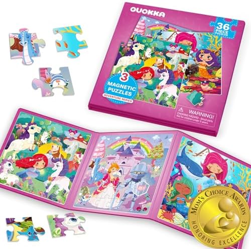 Magnetic Puzzles for Toddlers 3-5 - Kids Travel Toys for Boys and Girls by QUOKKA