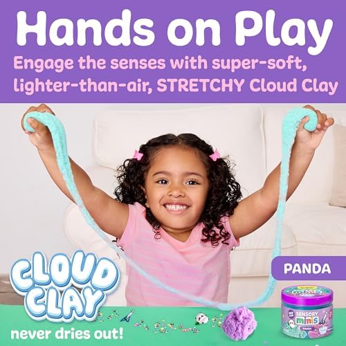 Creativity for Kids Sensory Minis Panda Kit | Cloud Clay Sensory Toy for Toddlers | Squish, Scoop & Discover Panda Surprise Pieces | Mess-Free, Screen-Free Travel Activity for Kids (Ages 3+) - Image 4