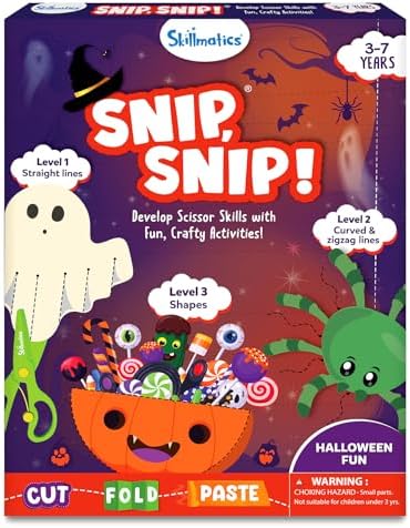 Skillmatics Snip Snip Halloween Craft, Scissor Skills, Felt Kits for Kids by Skillmatics