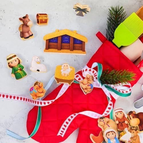 Kathfly 36 Pcs Wooden Community Helpers Nativity Scene, Career Figures Toy - Image 6