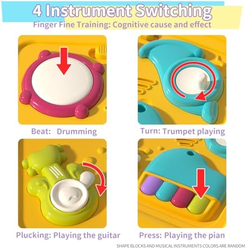 Baby Activity Cube, Early Development Toy with Music for 1 Year Old - Image 6