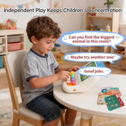 Interactive Educational Kids Learning Tablet Toy with Phonics Flash Cards, Toddler Learning Toys Gifts for 3-6 Year Old Boys Girls - Image 5