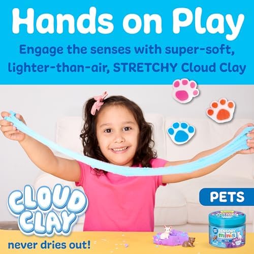 Creativity for Kids Sensory Minis Pets Kit | Cloud Clay Sensory Toy for Kids | Mess-Free, Screen Free Summer Supplies | Travel Activity for Kids (Ages 3+) - Image 2