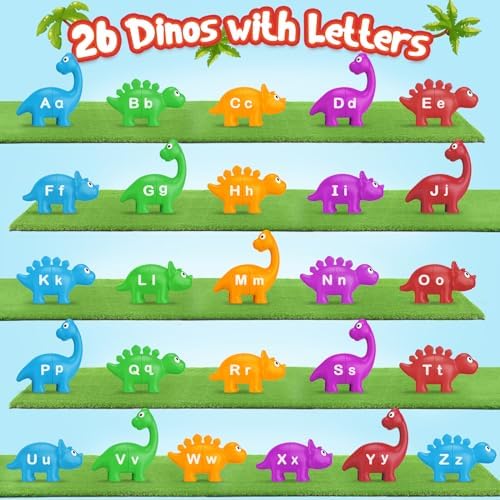 Kasfalci 26 PCS Dinosaur Alphabet Learning Educational Toys for Kids 3-5 - Image 2