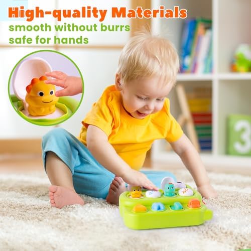 Tovol Zerky Cause and Effect Pop Up Dinosaur Toddler Toy for 1 Year Old - Image 4