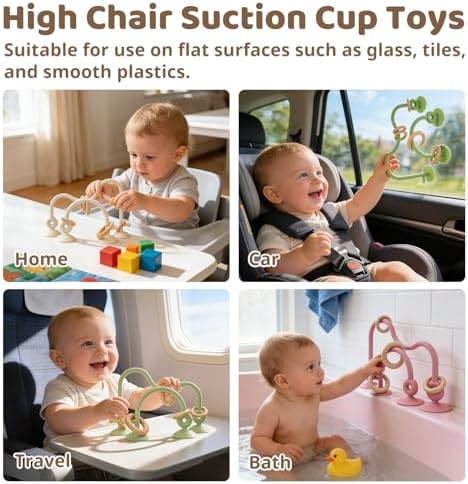 Baby High Chair Toy Teething Chew,Suction Cup Toys,BPA-Free Infant Teether - Image 5