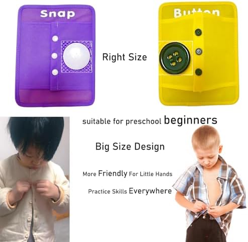 YHZAN Montessori Dressing Frame Busy Board Fine Motor Skills Develop Todder Practical Life Activity Learn to Dress Shoe-Tying Preschool Classroom Educational Toy - Image 4