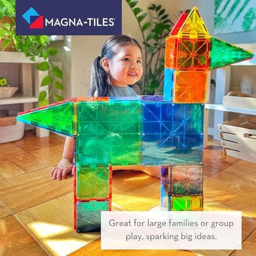 MAGNA-TILES Classic 100-Piece Magnetic Construction Set, The Original Magnetic Building Brand - Image 6