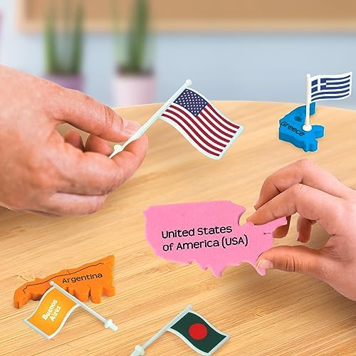 Imagimake Mapology World Map Puzzle - Includes Country Flags & Capitals | Fun Jigsaw Puzzle Kids Ages 5-8 | Educational Toys for Ages 8-13 | Geography Gifts for Girls & Boys 5, 6, 7, 8, 9, 10, 11, 12 - Image 5