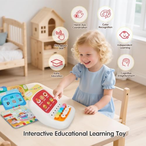 Interactive Educational Kids Learning Tablet Toy with Phonics Flash Cards, Toddler Learning Toys Gifts for 3-6 Year Old Boys Girls - Image 2