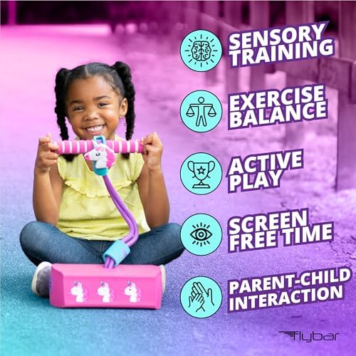 Flybar My First Foam Pogo Jumper for Kids Fun and Safe Pogo Stick for Toddlers, Durable Foam and Bungee Jumper for Ages 3 and up, Supports up to 250lbs (Unicorn) - Image 3