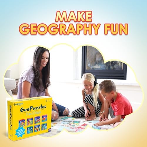 GeoPuzzle Country-Shaped 7-in-1 Box Jigsaw Puzzles, Puzzle for Kids - Image 2