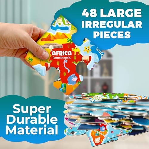 Giant Floor Puzzles for Kids Ages 4-6 - 2x3 Feet Extra-Thick 48 Pieces - Image 3