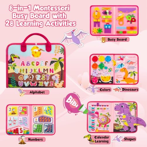Busy Board Montessori Toys for 2 Year Old Girl Birthday Gift Busy Book - Image 2
