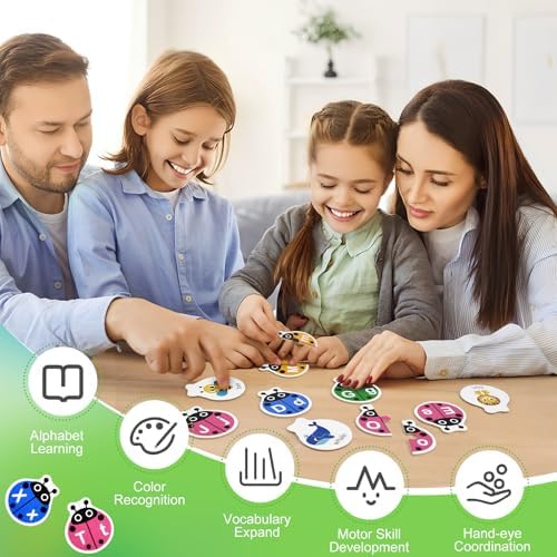 Ladybug Self Correcting Alphabet Puzzle: Letter Matching Games for Toddlers 3-5, 52pcs Double-Sided Montessori ABC Puzzles Cards Preschool Learning Activities Educational Toy Gift for Kids - Image 6