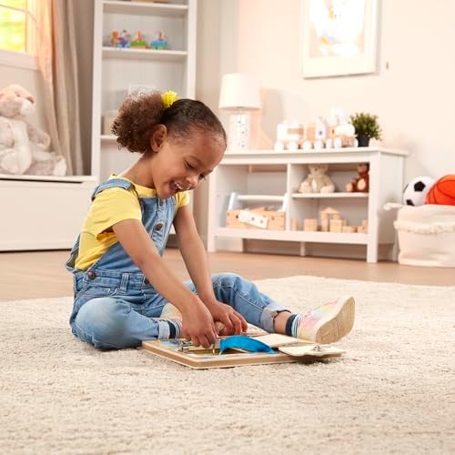 Melissa & Doug Lock and Latch Board Developmental Toy Motor Skills 3+ Gift for Boy or Girl - Image 2
