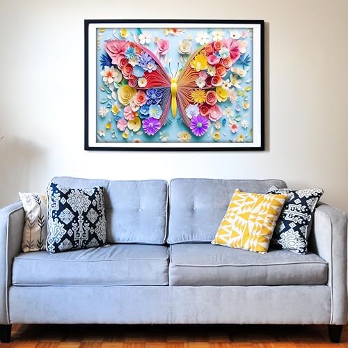 Think2Master Colorful Vibrant Flower Butterfly 500 Pieces Large Format Jigsaw Puzzle: 13+, Teens, Adults & Families. Paper Art High Resolution. Great Gift. Size: 26.8” X 18.9” - Image 4