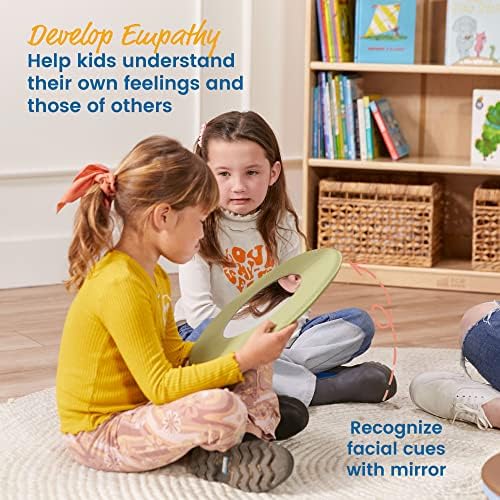 ECR4Kids SoftZone Emotion Pads with Mirror, Trilingual, Expression Cushions, Earthtone, 8-Piece - Image 4