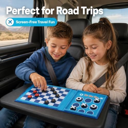 TRAVOFUN Magnetic Checkers Board Game | Travel Games for Kids 8-12 - Image 3