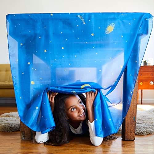 Sarah's Silks Giant Playsilk | 100% Silk Toy for Toddlers | Bright Colored Large Scarves for Fort Building and Pretend Play - Starry Night - Image 5