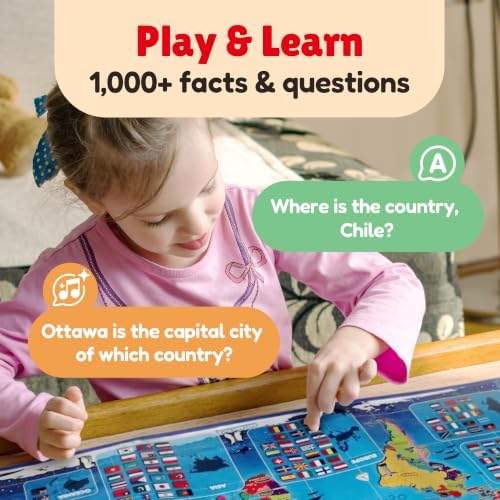 BEST LEARNING i-Poster My World - Interactive Talking World Map for Kids - Image 4
