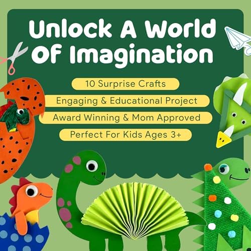 Mumaloo Kids Craft Kit – 10 Dinosaur Art Activities, Ages 4–8 - Image 2