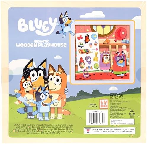 Horizon Group USA Magnetic Playset for Kids, Bluey Wood Playset - Image 3