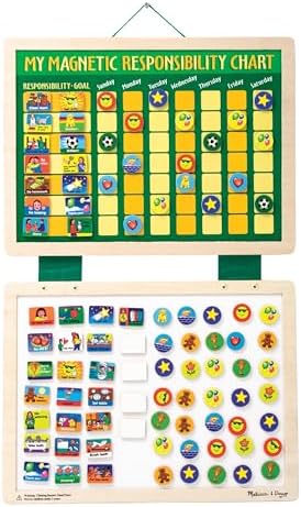 Melissa & Doug Deluxe Wooden Magnetic Responsibility Chart with 90 Magnets by Unknown