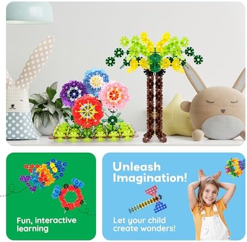PicassoTiles Building Chips Interlocking Disc Construction Blocks in 12 Colors STEM Learning Early Education Toy Engineering Playset Child Brain Development for Toddlers Girls Boys Kids Age 3+ PTF108 - Image 5