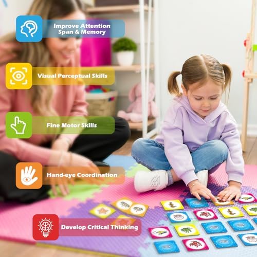 Aizweb Match Game,Memory Game,40 Pcs Toddler Card Games for Boys Girls Kids Ages 3 4 5 6,Flash Cards for Preschool Kindergarten Learning Activities,Educational Toys Homechool Supplies - Image 5