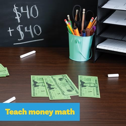 Learning Advantage Twenty Dollar Play Bills, Set of 100 Paper Bills - Image 4