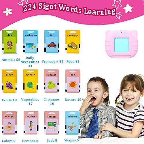 QuTZ Toddler Toys for 2 3 4 5 Year Old Boys and Girls, Speech Therapy/Autism Sensory Toys for Autistic Children, Learning Montessori Toy, 224 Sight Words Talking Flash Cards - Image 3