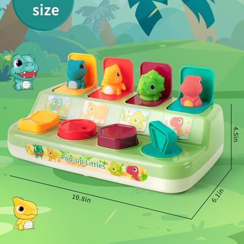 Cause & Effect Pop Up Dinosaur Sensory Toy — Early Learning Toys for 12-18M - Image 3