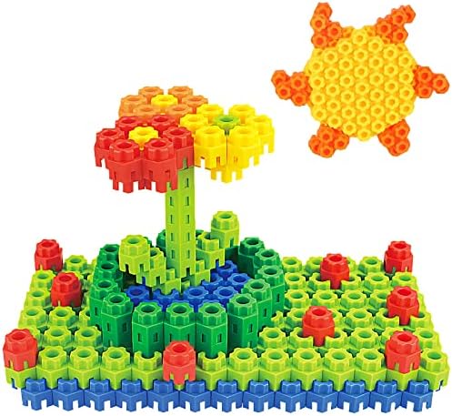 Hexagonal Building Blocks 160 Piece, STEM Toys Building Sets Kids Building Toys for 5+ Year Old Boys Girls, Educational Kids Toys Connecting Toys Preschool Classroom Must Haves Birthday Gifts by Chichalk