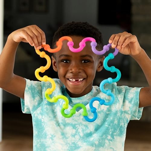 Fat Brain Toys Plip Links, Silicone Building Toys for Creative Play, Creative Construction Play Set for Preschoolers, Kids Toys Ages 3 to 12 - Image 2
