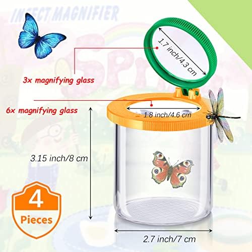 Skylety 4 Pcs Insert Bug Viewer Magnifier Backyard Explorer Bug Catcher Kit - Image 2