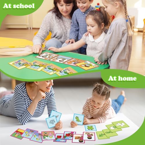 Kasfalci Sequencing Cards,Sequence Board Game for Kids,Speech Therapy Materials Toys for Autism,Story Storytelling,Social Skills,Sentence Building,Preschool Learning Activities,Classroom & Homeschool - Image 6