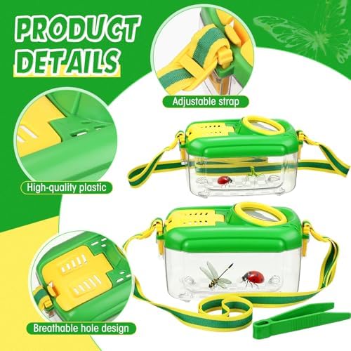 Halloscume 4 Sets Bug Catcher for Kids Insect Catching Kit, Green - Image 3