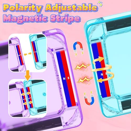 ORZbb Mini Magnetic Tiles Toddler Travel Essentials Set with Case, Magnetic Blocks Building Montessori Educational Learning Sensory Preschool Toys for 3+ Year Old Boys Girls Birthday Gifts - Image 4