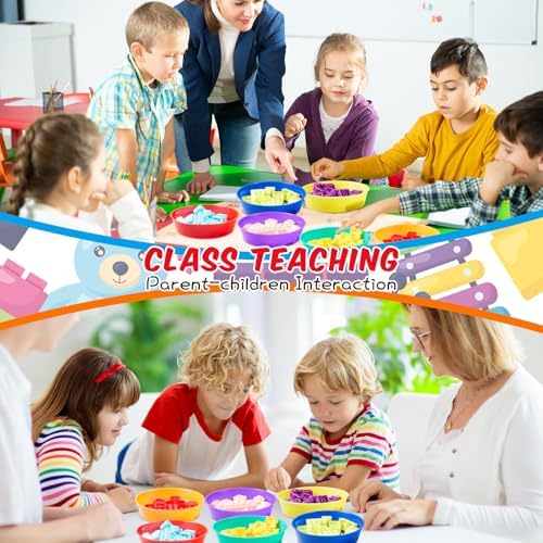 6 Pcs Sorting Bowls for Toddlers, 6 Colors Counting Bowls - Image 6