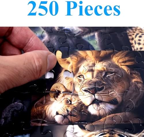 Think2Master Animal Families 250 Pieces Jigsaw Puzzle Featuring heartwarming Mammals & Birds. Puzzle for Adults & Seniors, Large Pieces, Great Gift Size: 14.2” X 19.3” - Image 4