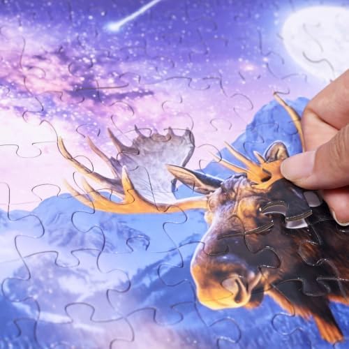 Think2Master Cozy Camp Fire 500 Pieces Large Format Jigsaw Puzzle: 13+, Teens, Adults & Families. Funny, Whimsical, Magical Serene Winter Landscape with Campfire. Great Gift. Size: 26.8” X 18.9” - Image 2